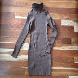 Princess Polly Brown Turtleneck Bodycon Dress